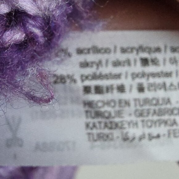 ZARA | Striped Crewneck Sweater Purple sz M - Picture 8 of 8